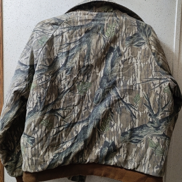 Vtg Mossy Oak Hunting Jacket Insulated Camo Tree XL Etched Button USA Made Clean - Picture 15 of 16